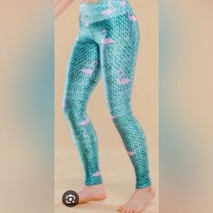 Goldsheep yoga leggings pink flamingo size L